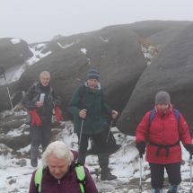 DKE, JBL, MPS,and MHS crossing the stream. Photo © SHT